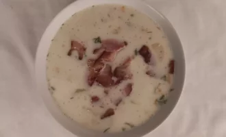 Siera zupa ar bekonu